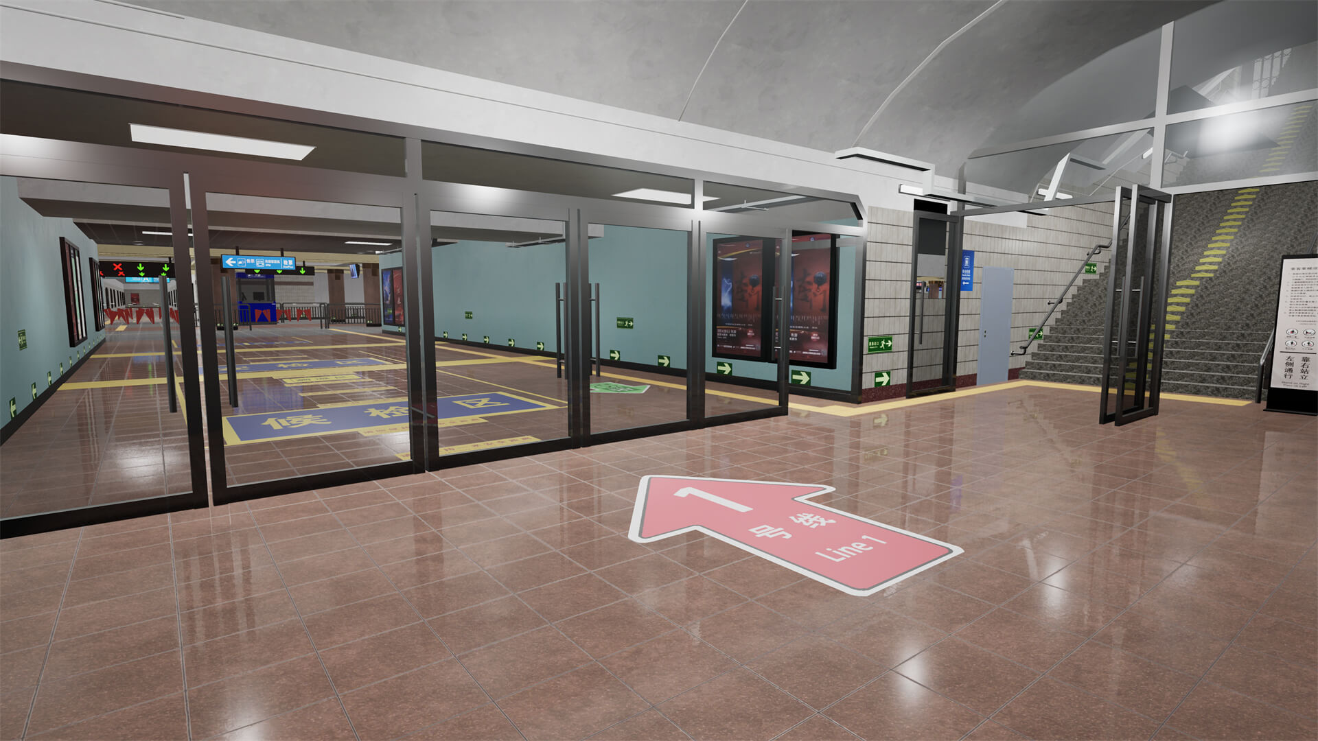 这个地铁车厢三维动画不一般，倒是挺新奇的咧~